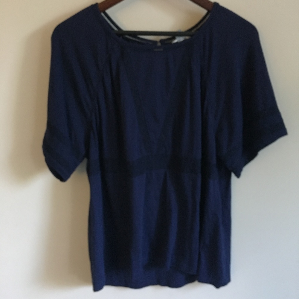 Old Navy | Lace Navy Blouse